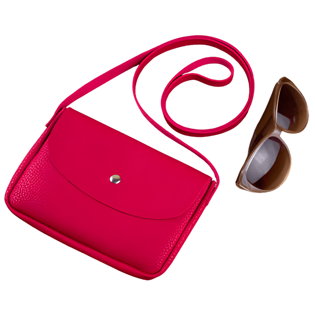 Magenta Leather Crossbody image
